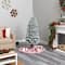 5ft. Pre-Lit Flocked Montreal Fir Artificial Christmas Tree, Warm White LED Lights